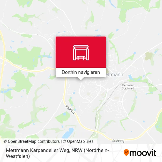 Mettmann Karpendeller Weg Karte
