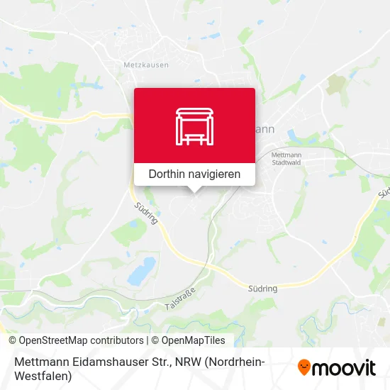 Mettmann Eidamshauser Str. Karte