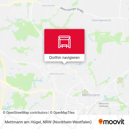 Mettmann am Hügel Karte