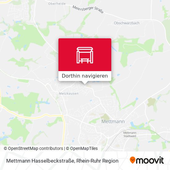 Mettmann Hasselbeckstraße Karte