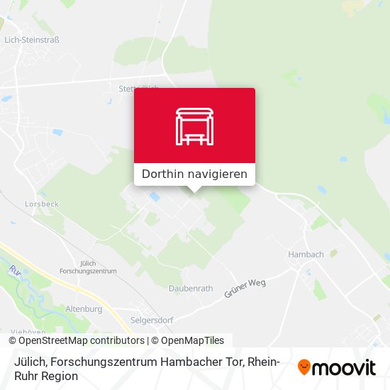 Jülich, Forschungszentrum Hambacher Tor Karte