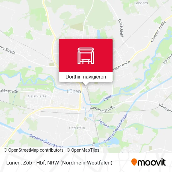 Lünen, Zob - Hbf Karte