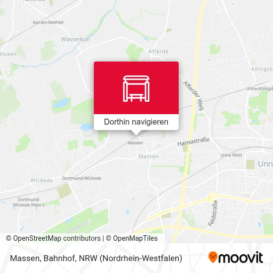 Massen, Bahnhof Karte