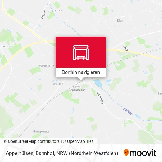 Appelhülsen, Bahnhof Karte