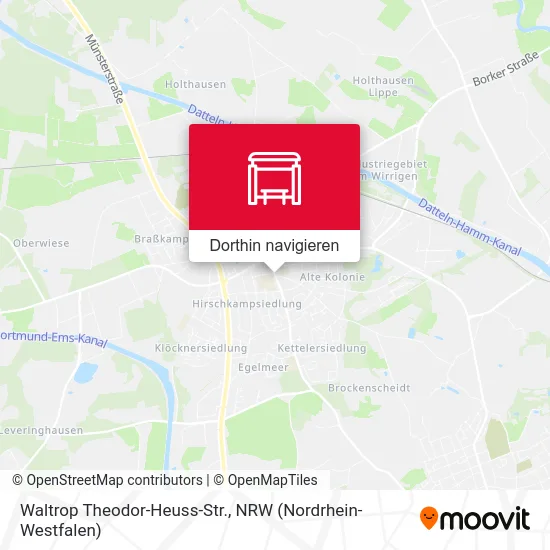 Waltrop Theodor-Heuss-Str. Karte