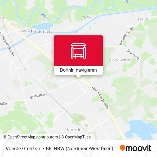 Voerde Grenzstr. / B8 Karte