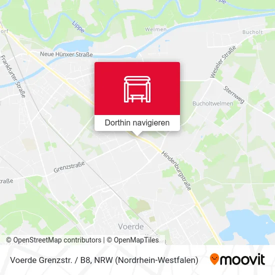 Voerde Grenzstr. / B8 Karte