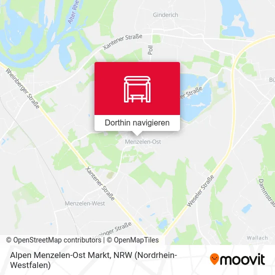 Alpen Menzelen-Ost Markt Karte