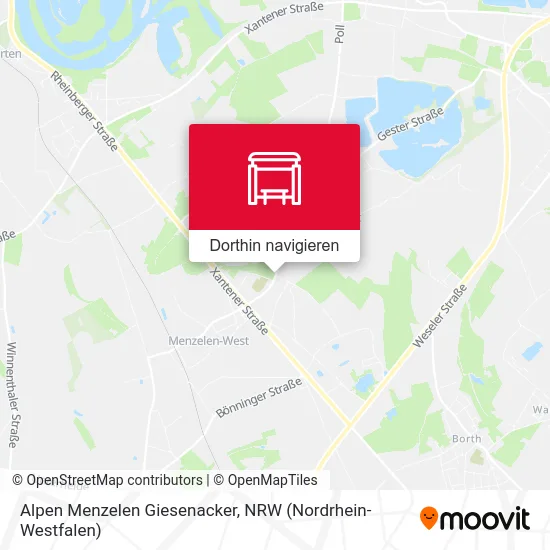 Alpen Menzelen Giesenacker Karte