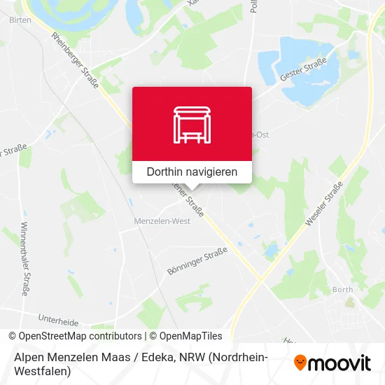 Alpen Menzelen Maas / Edeka Karte