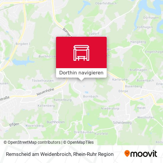 Remscheid am Weidenbroich Karte