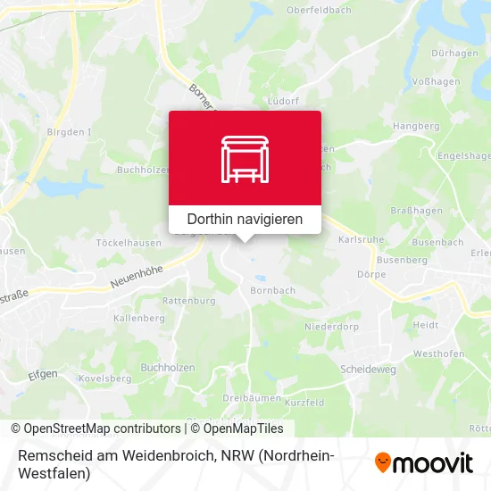 Remscheid am Weidenbroich Karte