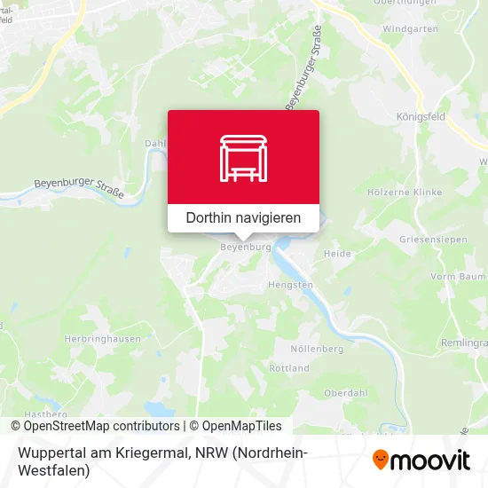 Wuppertal am Kriegermal Karte