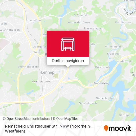 Remscheid Christhauser Str. Karte