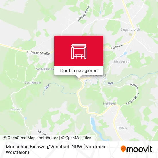 Monschau Biesweg/Vennbad Karte