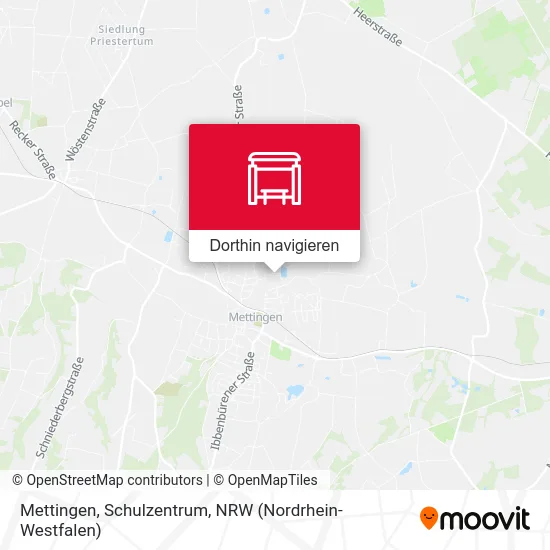 Mettingen, Schulzentrum Karte