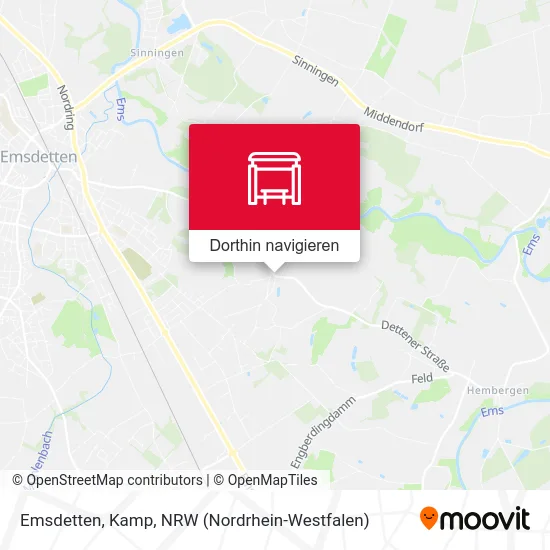 Emsdetten, Kamp Karte