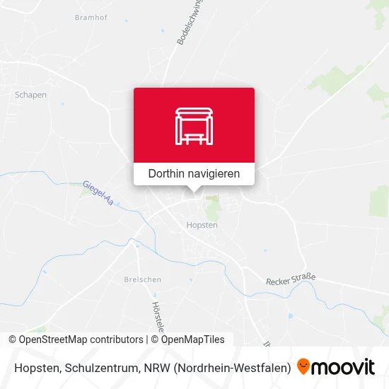 Hopsten, Schulzentrum Karte