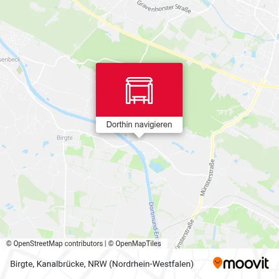 Birgte, Kanalbrücke Karte