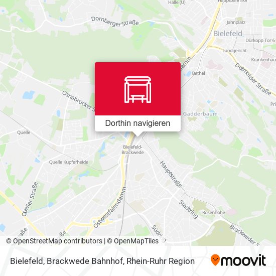 Bielefeld, Brackwede Bahnhof Karte