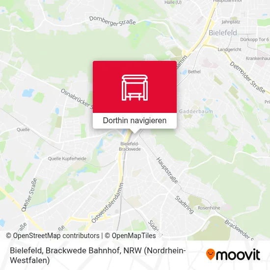 Bielefeld, Brackwede Bahnhof Karte