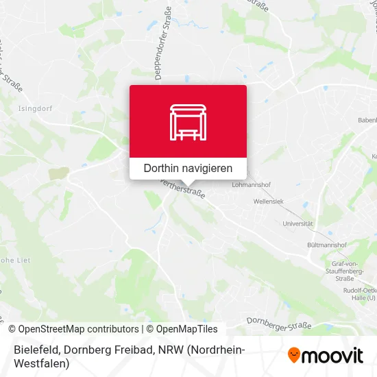 Bielefeld, Dornberg Freibad Karte