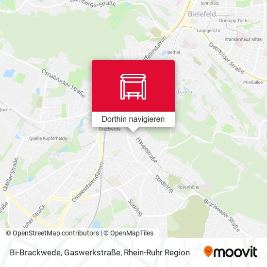 Bi-Brackwede, Gaswerkstraße Karte