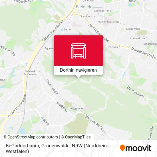 Bi-Gadderbaum, Grünenwalde Karte