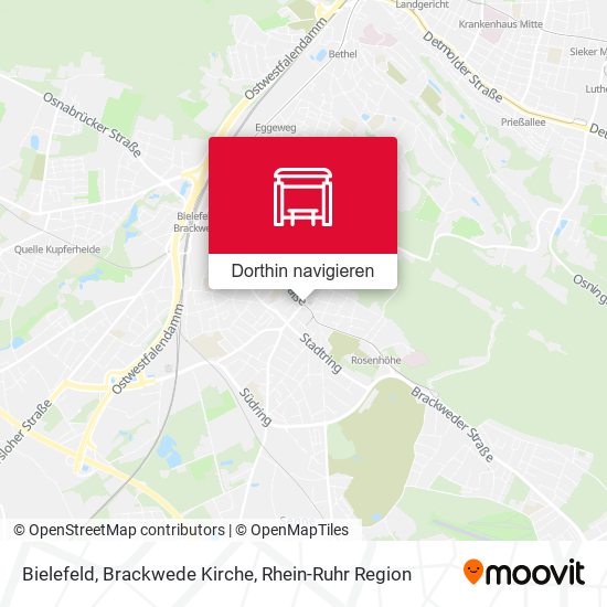 Bielefeld, Brackwede Kirche Karte