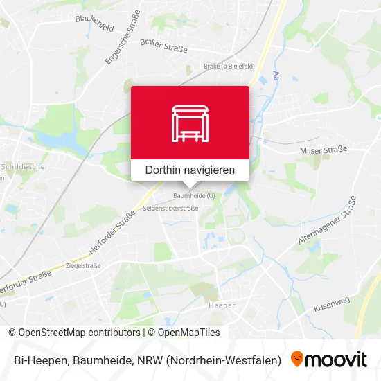 Bi-Heepen, Baumheide Karte