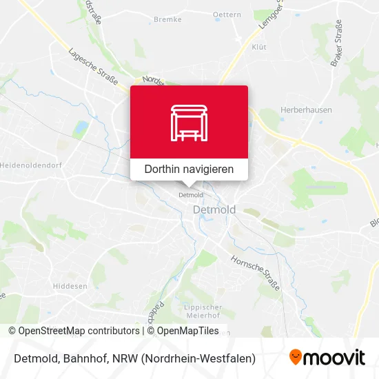 Detmold, Bahnhof Karte