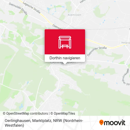 Oerlinghausen, Marktplatz Karte