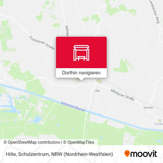 Hille, Schulzentrum Karte