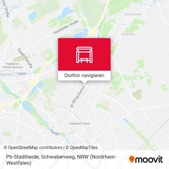 Pb-Stadtheide, Schwabenweg Karte