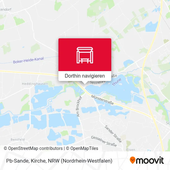 Pb-Sande, Kirche Karte