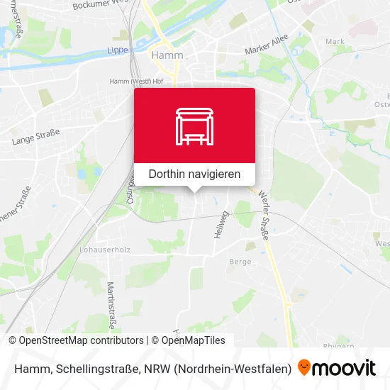 Hamm, Schellingstraße Karte