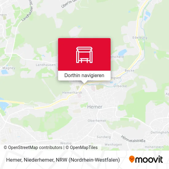 Hemer, Niederhemer Karte