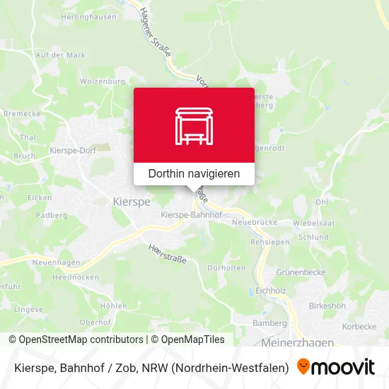 Kierspe, Bahnhof / Zob Karte