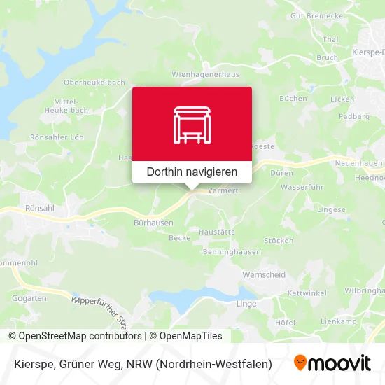 Kierspe, Grüner Weg Karte