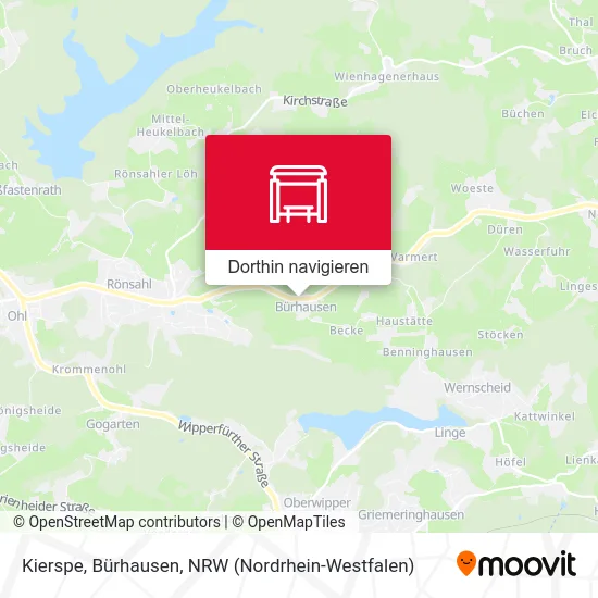Kierspe, Bürhausen Karte