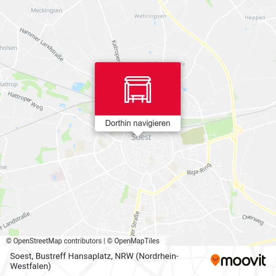 Soest, Bustreff Hansaplatz Karte