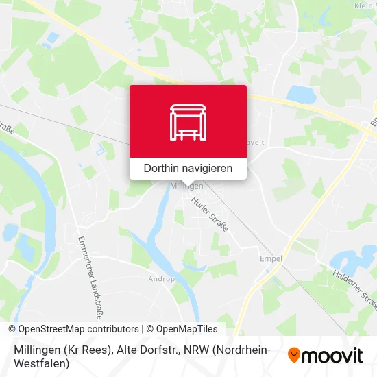 Millingen (Kr Rees), Alte Dorfstr. Karte