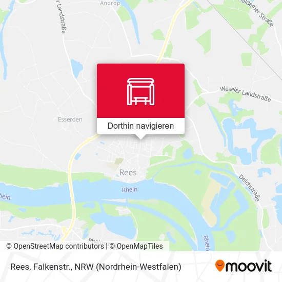 Rees, Falkenstr. Karte