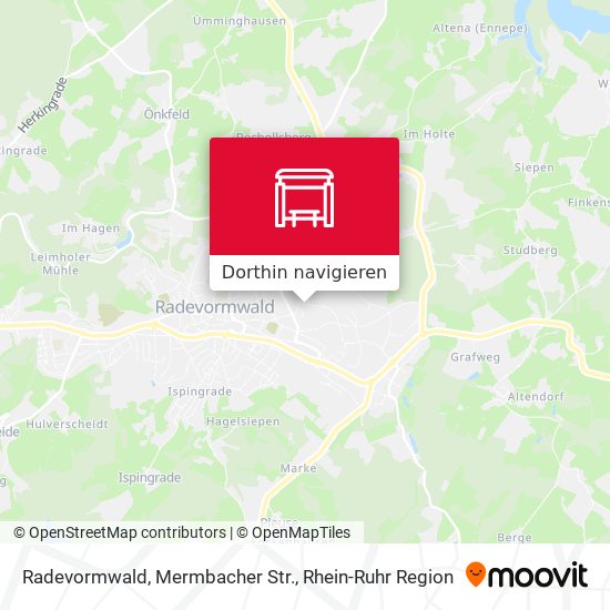 Radevormwald, Mermbacher Str. Karte