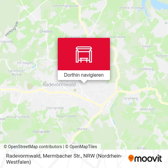 Radevormwald, Mermbacher Str. Karte