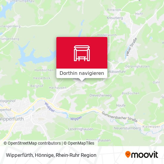 Wipperfürth, Hönnige Karte