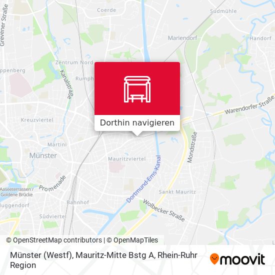 Münster (Westf), Mauritz-Mitte Bstg A Karte