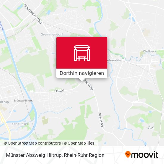 Münster Abzweig Hiltrup Karte