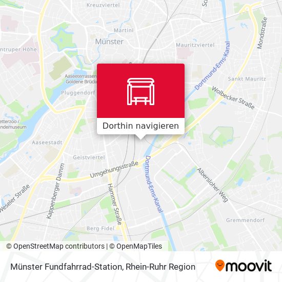 Münster Fundfahrrad-Station Karte