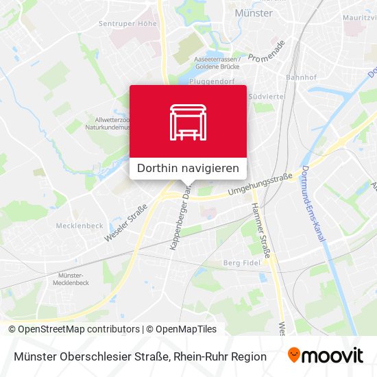 Münster Oberschlesier Straße Karte